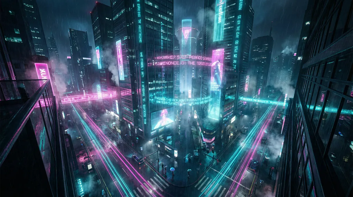 金瓶梅在线观看完整电影版免费 竖屏短剧平台首页背景 - 赛博朋克都市夜景